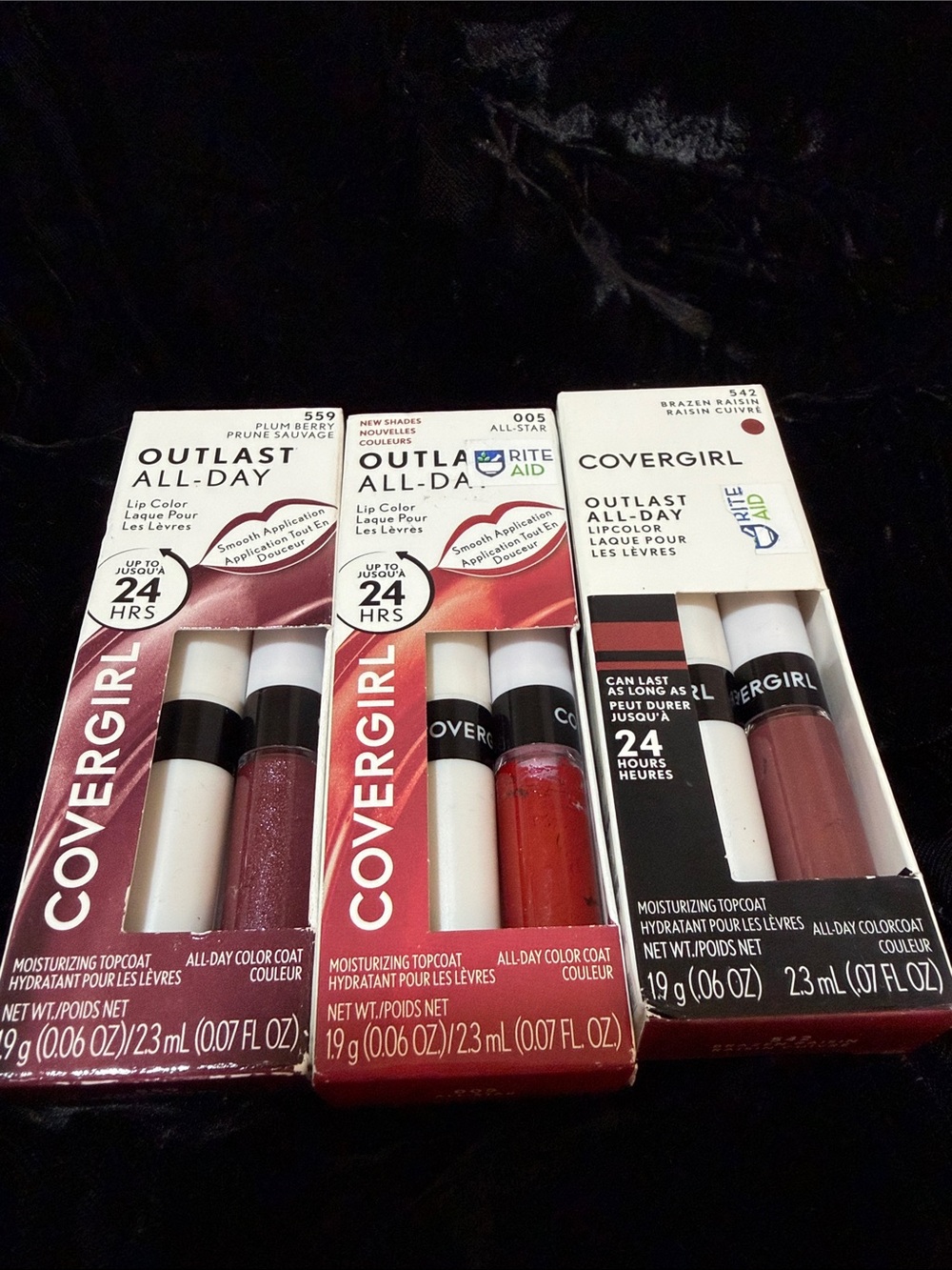 COVERGIRL Outlast All-Day Lip Color Trio — Plum, Red & Rose